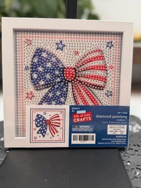 Hobby Lobby Red, White, Blue 4th of July Bow Diamond Painting
